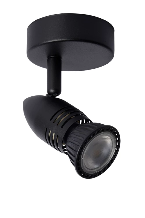Lucide CARO - Spot plafond - Ø 9 cm - 1xGU10 - Noir - éteint